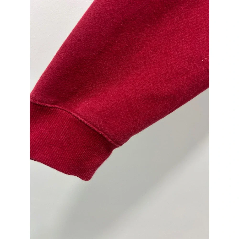 Arrow USA 1851 Mens Red Quarter Zip Fleece Pullover Sweatshirt Size XL